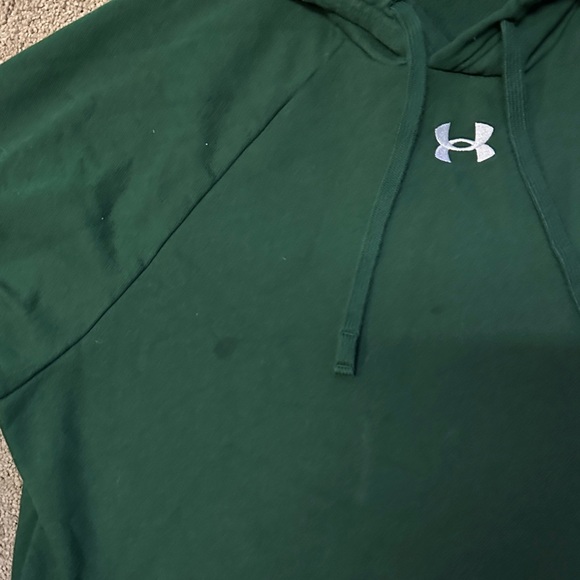 Under Armour Mens Rival Fleece Pullover Hoodie Sweatshirt Dark Green Size LG - Picture 4 of 7
